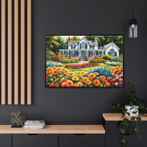 88289-144.jpg Country Cottage Garden Framed Canvas