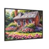 88289-155.jpg Cottage Garden Pink Flowers Framed Canvas