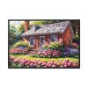 88289-156.jpg Cottage Garden Pink Flowers Framed Canvas