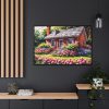 88289-159.jpg Cottage Garden Pink Flowers Framed Canvas