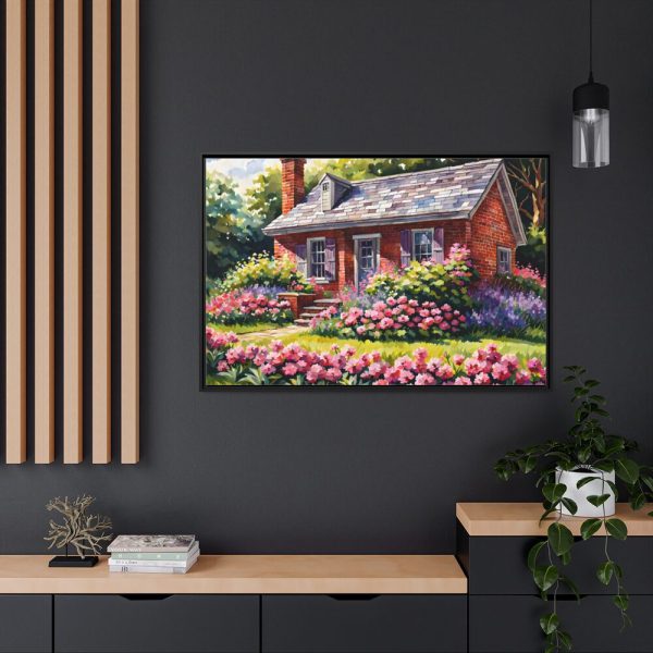 88289-159.jpg Cottage Garden Pink Flowers Framed Canvas