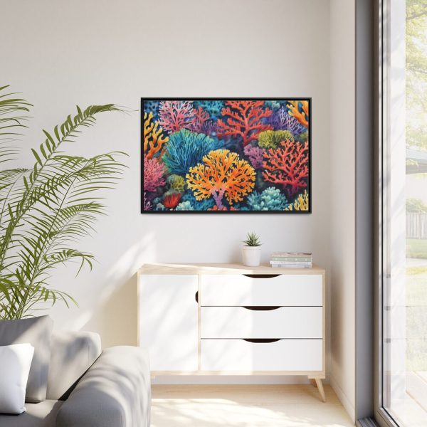 Coral Illustration Framed Canvas