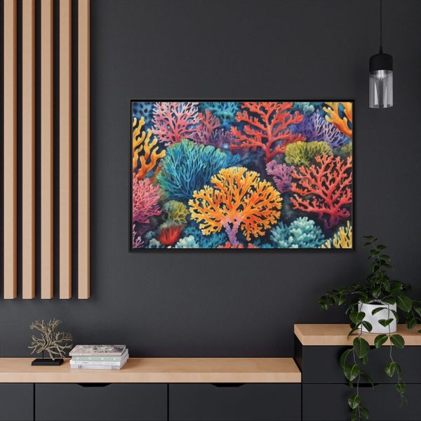 Coral Illustration Framed Canvas