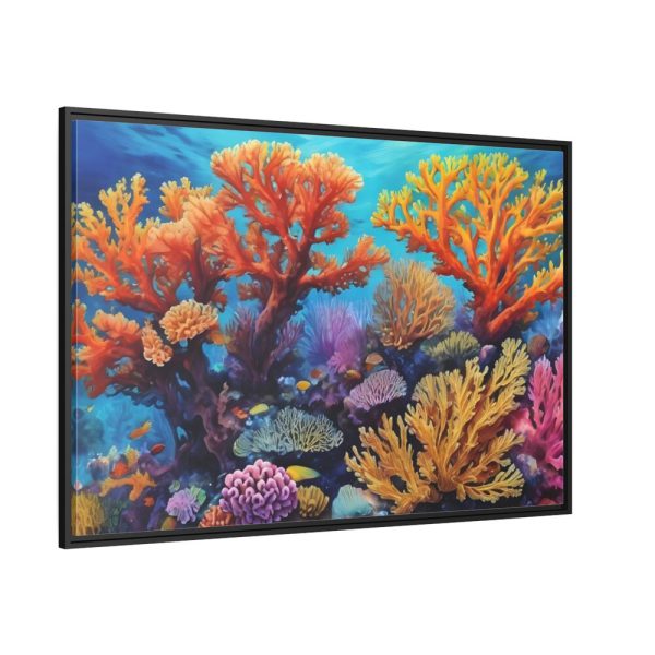 Coral Reef Art Framed Canvas