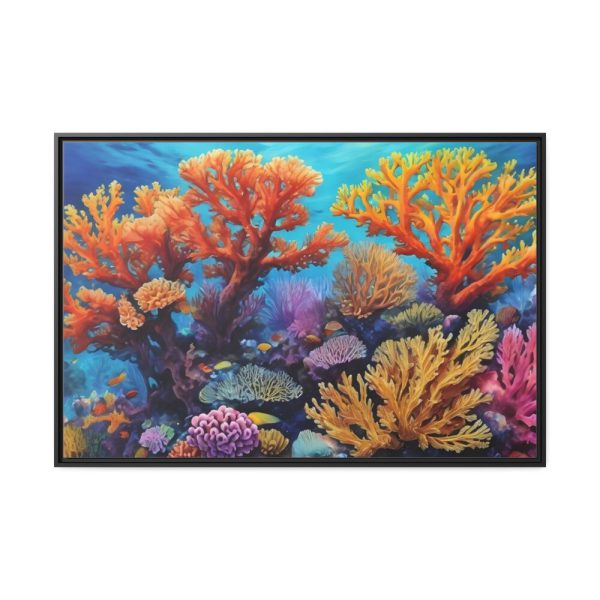 Coral Reef Art Framed Canvas