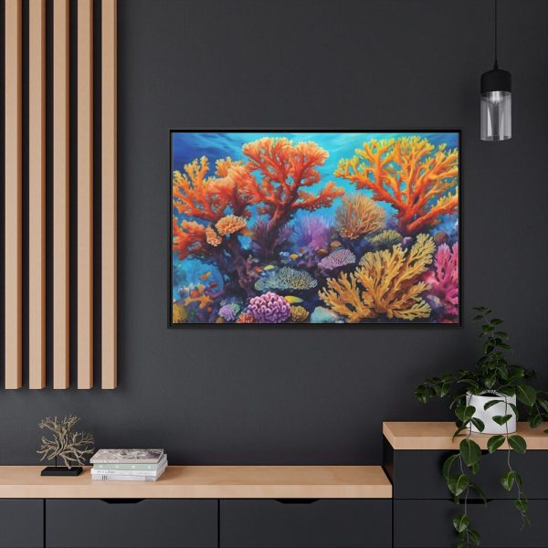 Coral Reef Art Framed Canvas