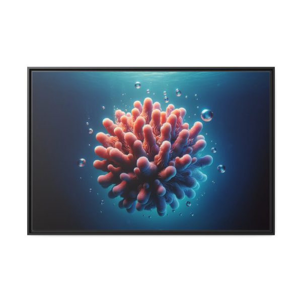 88289-180.jpg Coral With Surrounding Water Bubbles Framed Canvas