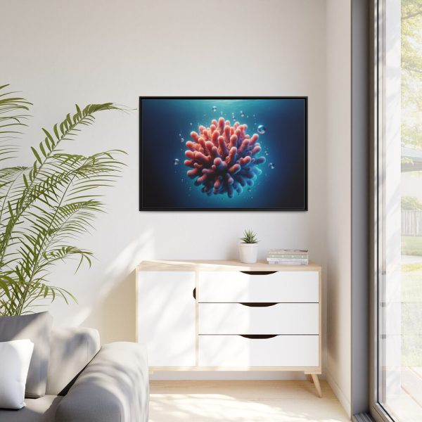 88289-183.jpg Coral With Surrounding Water Bubbles Framed Canvas
