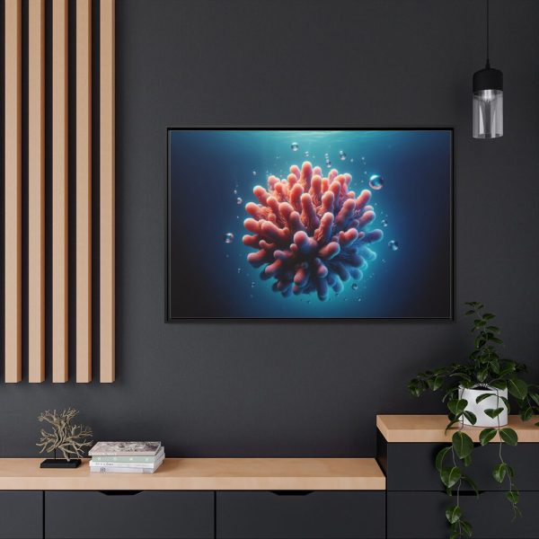 88289-184.jpg Coral With Surrounding Water Bubbles Framed Canvas