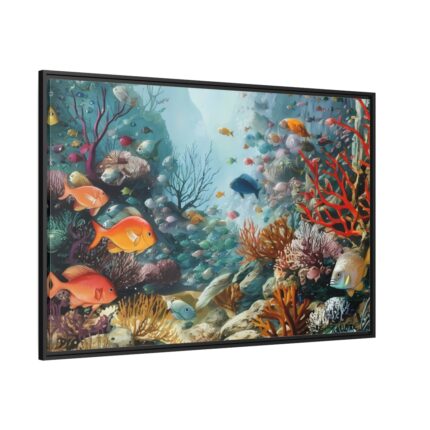 Vibrant Marine Life Scene I Framed Canvas