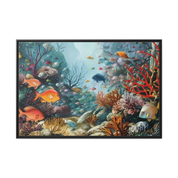 88289-191.jpg Vibrant Marine Life Scene I Framed Canvas