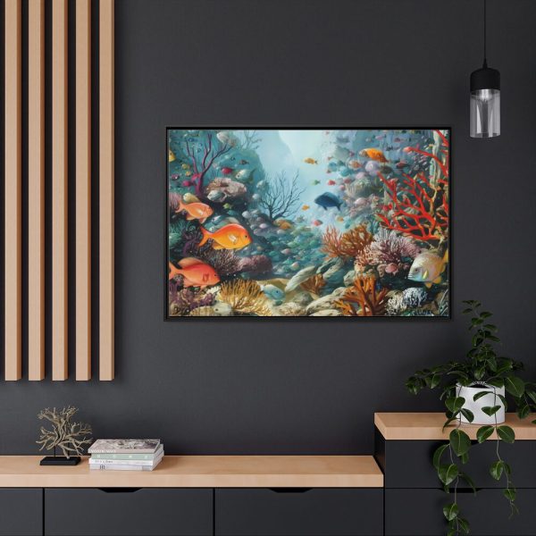 88289-194.jpg Vibrant Marine Life Scene I Framed Canvas