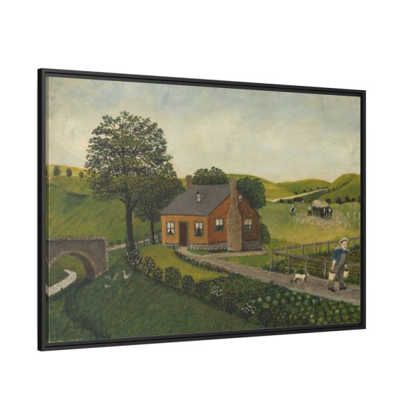 Cottage on the Farm Framed Canvas