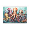 88289-206.jpg Cute Art Of Cartoon Octopuses Framed Canvas