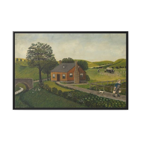 Cottage on the Farm Framed Canvas