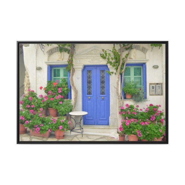 88289-221.jpg Entryway to a Restaurant Framed Canvas