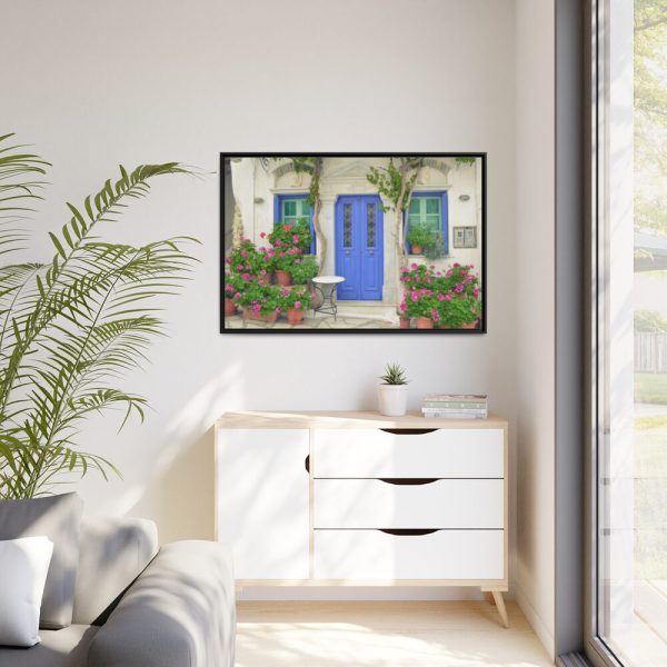 88289-223.jpg Entryway to a Restaurant Framed Canvas