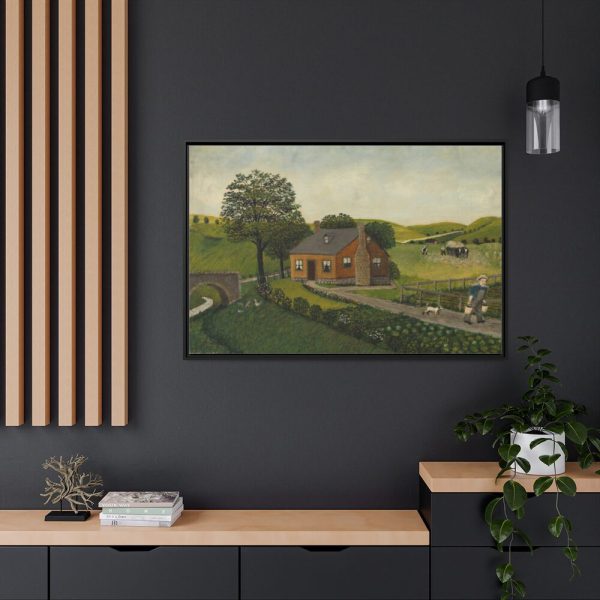 Cottage on the Farm Framed Canvas