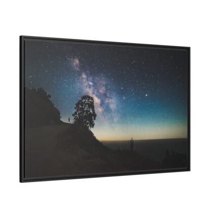 Milky Way Background Framed Canvas