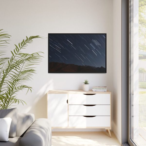 88289-258.jpg Beautiful Meteor Shower Framed Canvas