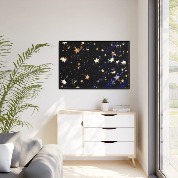 88289-273.jpg Yellow Stars Framed Canvas