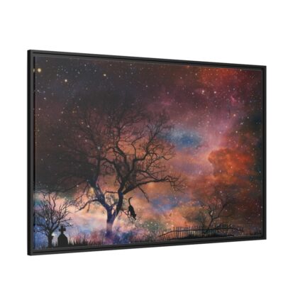 Starry Night Sky Framed Canvas