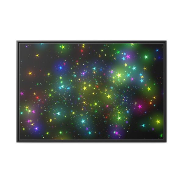 88289-301.jpg Star With Multicolor Lights Framed Canvas