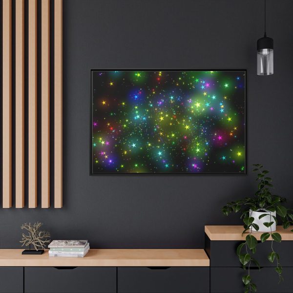 88289-304.jpg Star With Multicolor Lights Framed Canvas