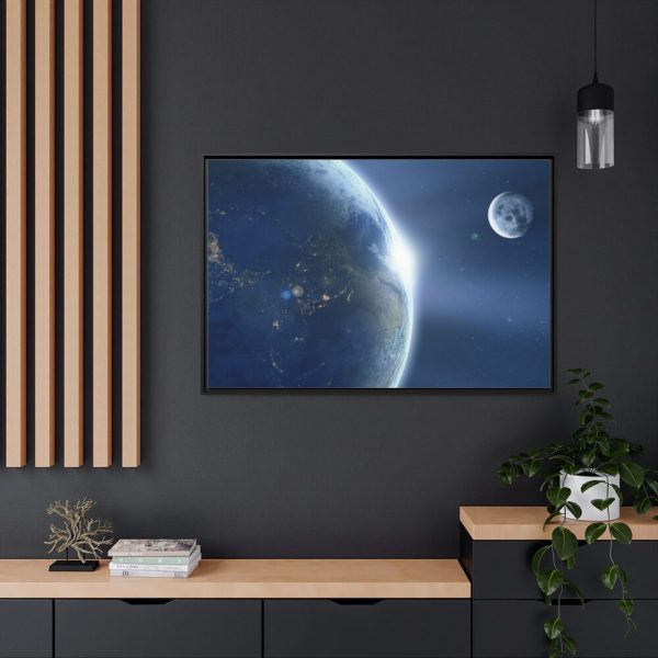 88289-314.jpg Earth Moon Ache Sunrise Framed Canvas
