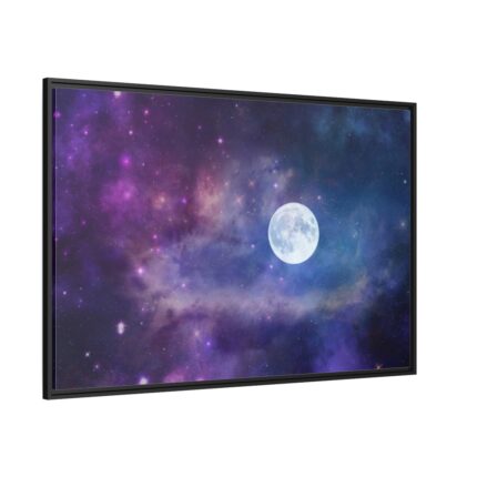 Moon Cosmos Stars Sky Framed Canvas