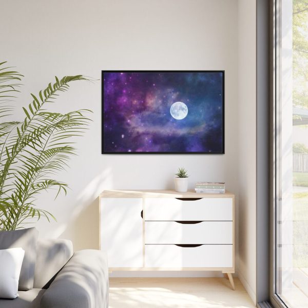 88289-323.jpg Moon Cosmos Stars Sky Framed Canvas