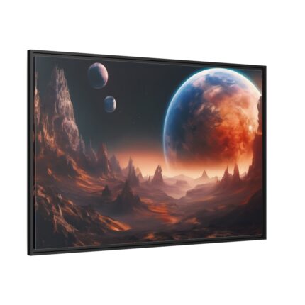 Planets Space Universe Framed Canvas