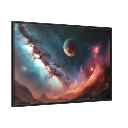 Universe Space Cosmos Nebula Galaxy Framed Canvas
