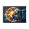 88289-391.jpg Planets Earth and Sun in Space Framed Canvas