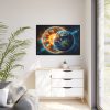 88289-393.jpg Planets Earth and Sun in Space Framed Canvas