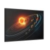 Vibrant Depiction of Solar System in Horizontal Format Framed Canvas