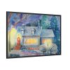 88289-40.jpg Cottage In Winter Framed Canvas