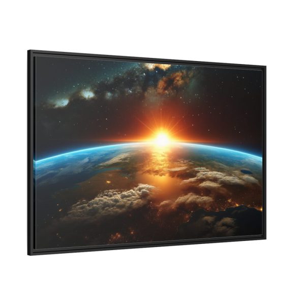 88289-400.jpg Beauty of Celestial Sunrise Over Earth Framed Canvas