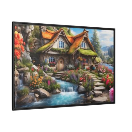Enchanted Mountain Cottage Framed Canvas