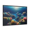 88289-70.jpg Colorful Coral in the Deep Blue Ocean Framed Canvas