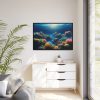 88289-73.jpg Colorful Coral in the Deep Blue Ocean Framed Canvas