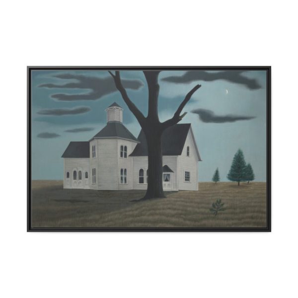 88289-86.jpg Old House, New Moon by George Ault Framed Canvas