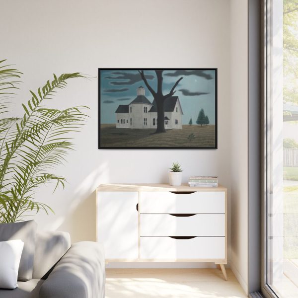 88289-88.jpg Old House, New Moon by George Ault Framed Canvas