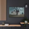 88289-89.jpg Old House, New Moon by George Ault Framed Canvas