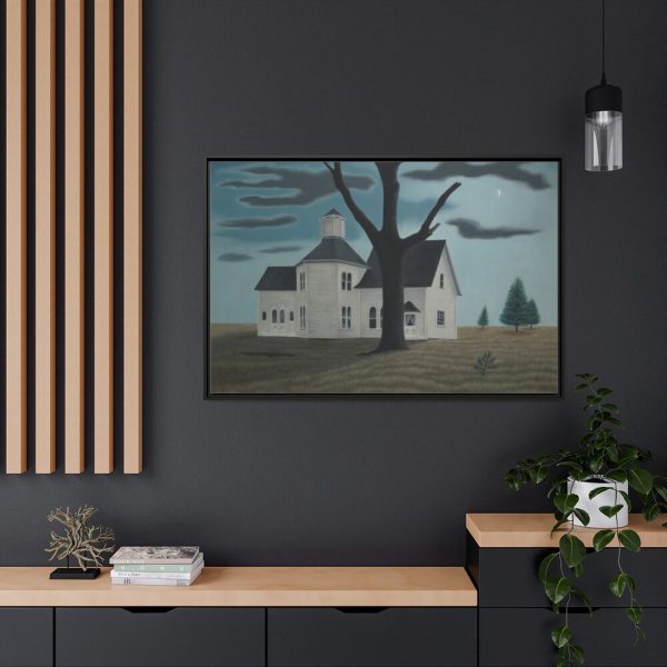 88289-89.jpg Old House, New Moon by George Ault Framed Canvas