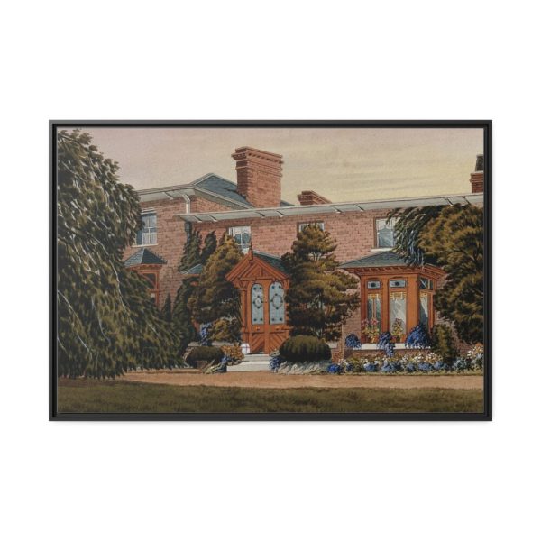 88289-96.jpg Victorian Villa Seen From the Front Framed Canvas