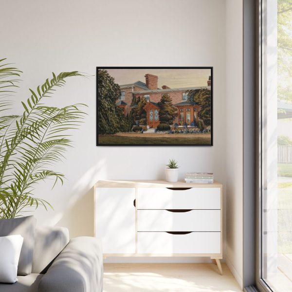 88289-98.jpg Victorian Villa Seen From the Front Framed Canvas