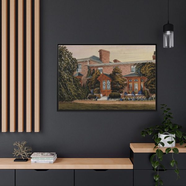 88289-99.jpg Victorian Villa Seen From the Front Framed Canvas