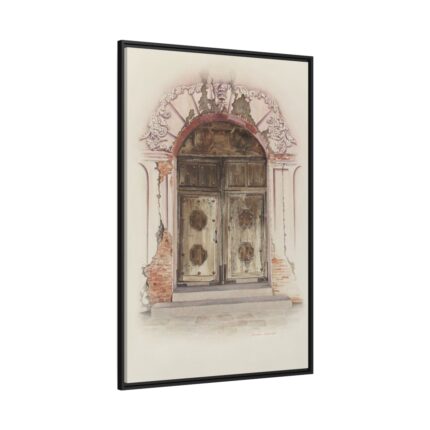 Doorway and Wall Painting by Juanita Donahoo Framed Canvas