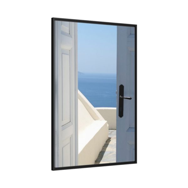 88299-110.jpg Door Opening to Sea View Framed Canvas